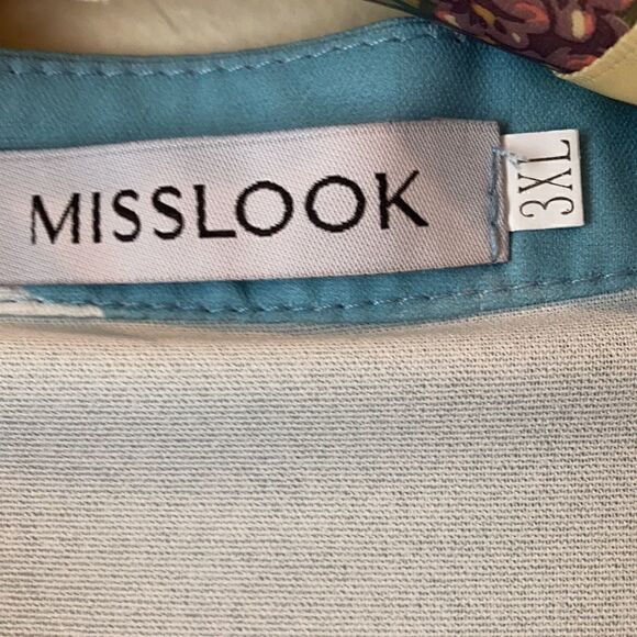 Misslook Shirt Mini DressFlowers BOHO - Picture 2 of 4